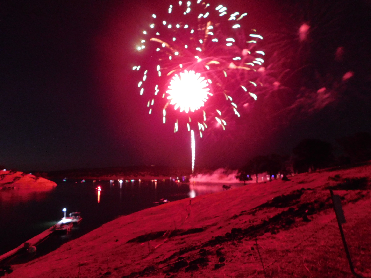 Fireworks Show Don Pedro Lake Site